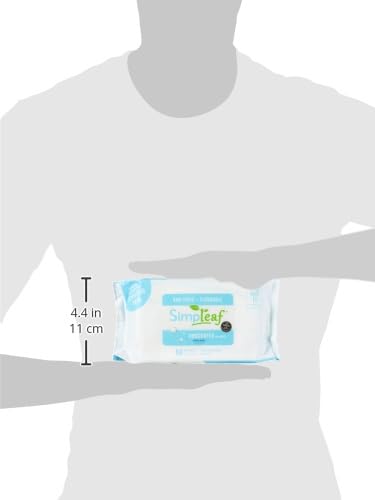 Simpleaf Flushable Wet Wipes Unscented | Plastic Free, Paraben & Alcohol Free | Hypoallergenic & Safe for Sensitive Skin | Soothing Aloe Formula | Adult Toilet Wipes (3 x 50 Counts Pack) 150 Counts