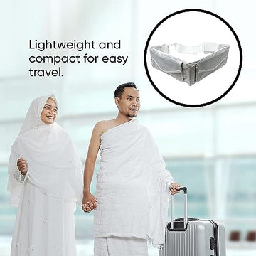 Zenia Adjustable Ihram Belt with Phone Pocket, product image 3