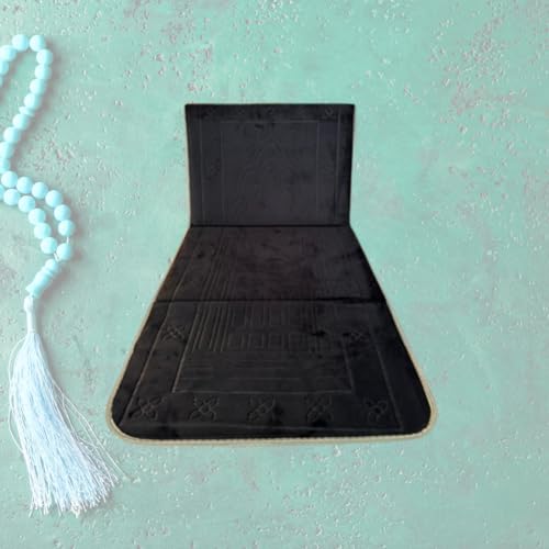 Eco-Friendly & Comfort-Enhanced Prayer Mat for Men & Women - Portable & Durable Muslim Prayer Rug - Ideal Eid & Ramzan Gift - Green