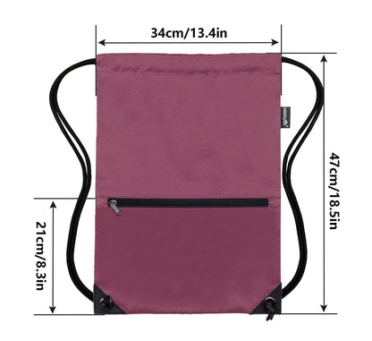 Eco-Friendly Drawstring Backpack for Men & Women - Burgundy