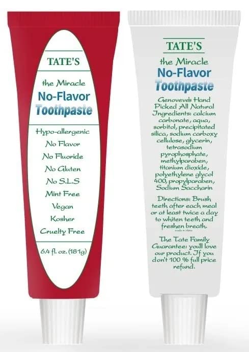 Eco-Friendly Toothpaste - 6.4 oz - Whitening & Breath Freshening - SLS-Free, Flavor-Free, Fluoride-Free - All Natural