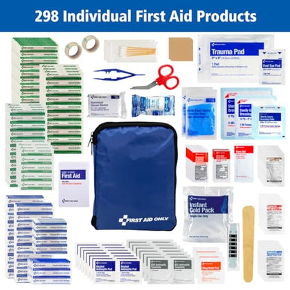 Eco-Conscious Emergency First Aid Kit - Compact & Comprehensive for Home, Work, and Travel, 298 Pieces