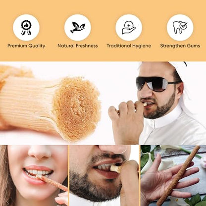 Eco-Friendly Miswak Natural Toothbrushes by Sewak Al-Falah - Pack of 10
