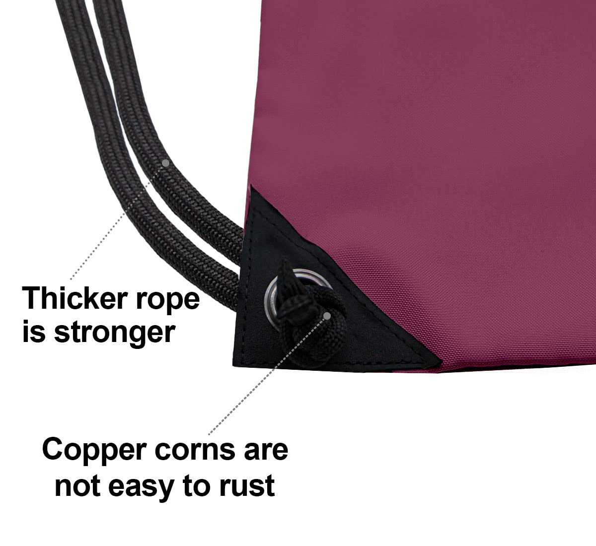 Eco-Friendly Drawstring Backpack for Men & Women - Burgundy
