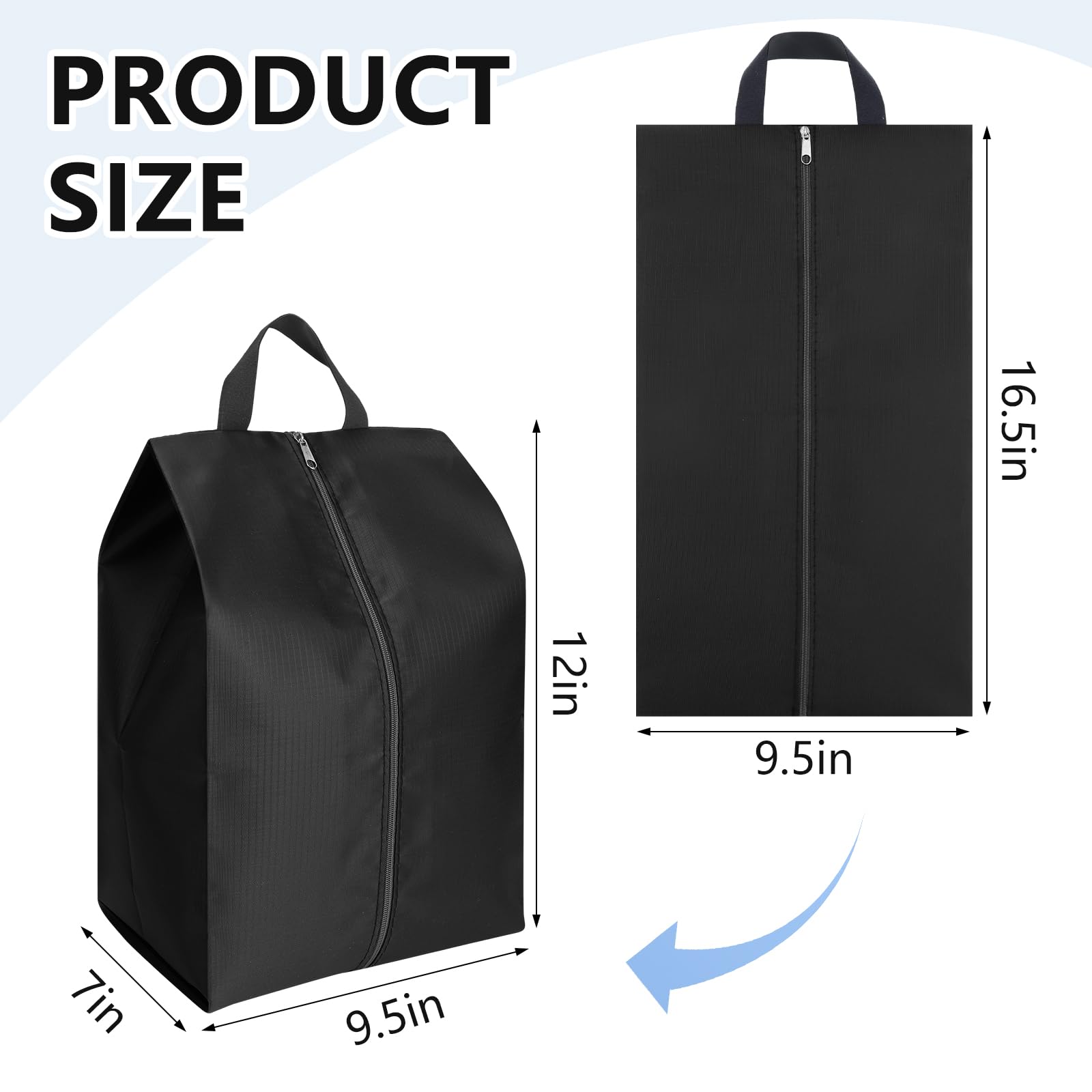 Shoe Bags for Travel, 4 Pack Large Oxford Fabric Portable Travel Shoe Bag with Zip for Storage and Packing Vacation Essentials