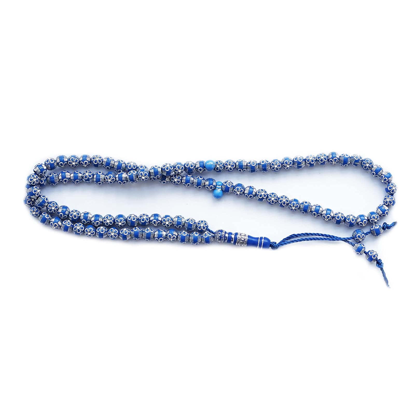 8mm Tasbih Prayer Beads Islamic Prayer Rosary Beads Muslim Islam Misbaha Tasbeeh Sibha 99 Prayer Beads Necklace Hand Bracelets (Blue)
