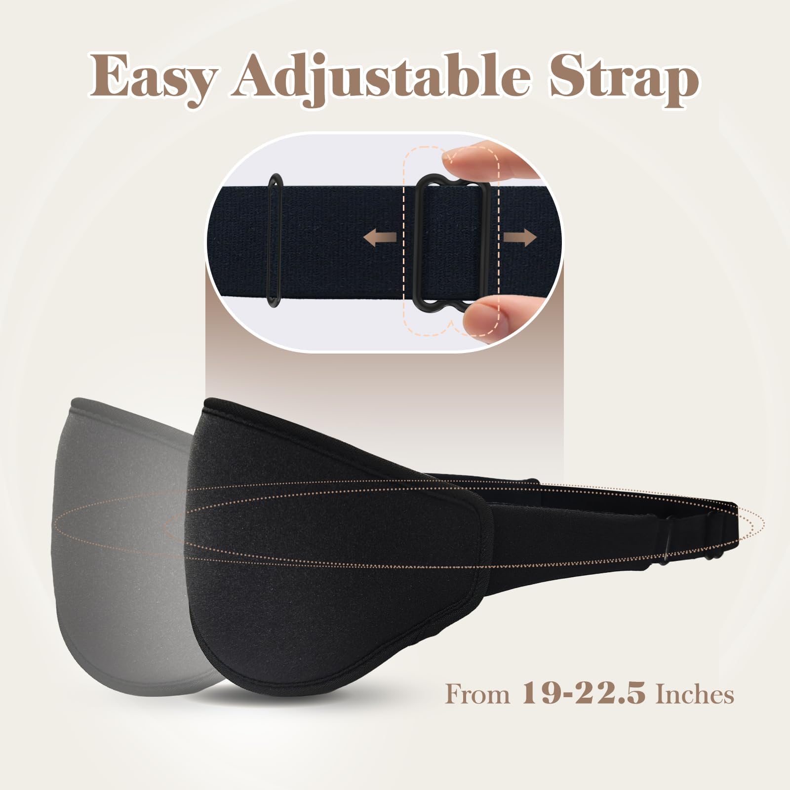 Fygrip 3D Cooling Eye Mask – Pressure-Free Light-Blocking Sleep Mask for Travel & Night Use