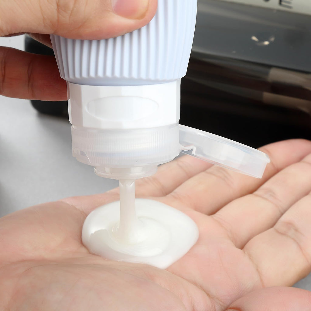 Mrsdry 16 Pack Travel Bottles Set, TSA Approved Leak Proof Silicone Squeezable Containers for Toiletries, Refillable Travel Accessories for Conditioner, Shampoo, Lotion & Body Wash Accessories