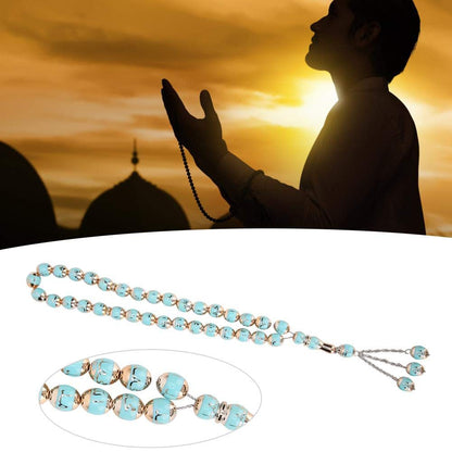 Eco-Friendly Tasbih Prayer Beads in Lake Blue