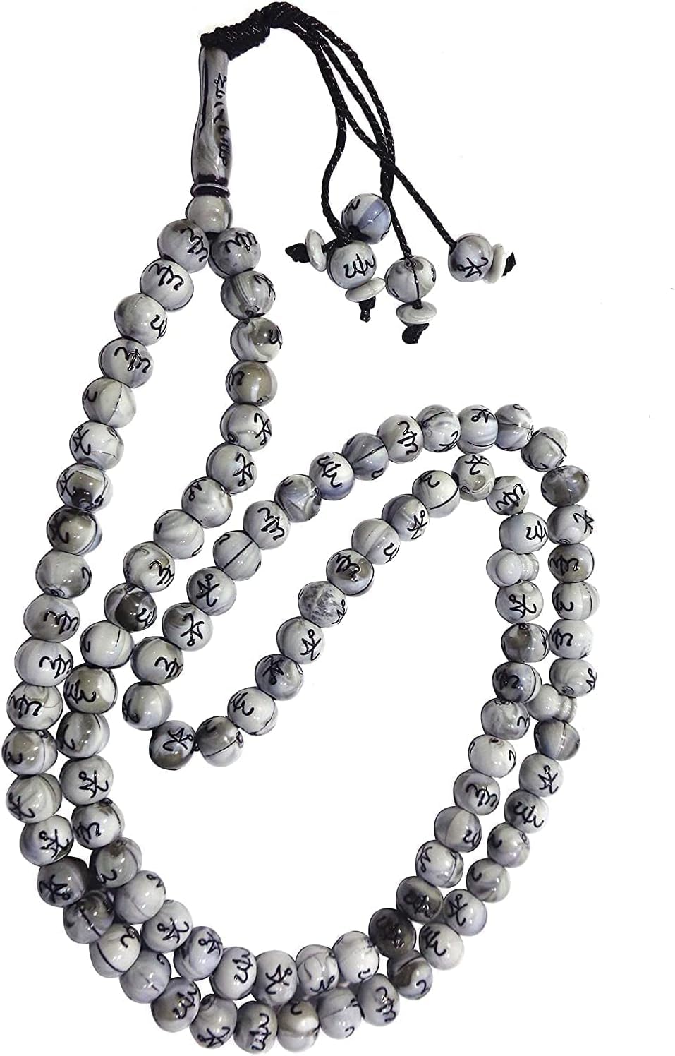 Treasure.of.Egypt 99 Beads Tasbih – Islamic Misbaha for Prayer & Dhikr, Allah & Mohammed Engraved, Colorful Design