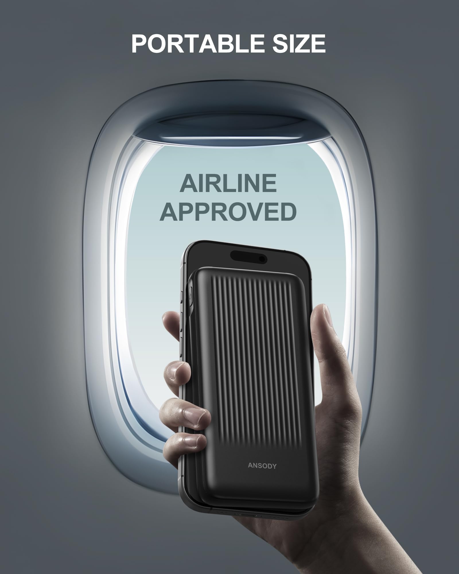 Ansody 2-Pack 10000mAh Power Bank Fast Charging, 22.5W Compact USB C Portable Charger with 2 Outputs & 2 Inputs, LED Display Battery Pack Compatible with iPhone Samsung iPad Tablets, Black & Black