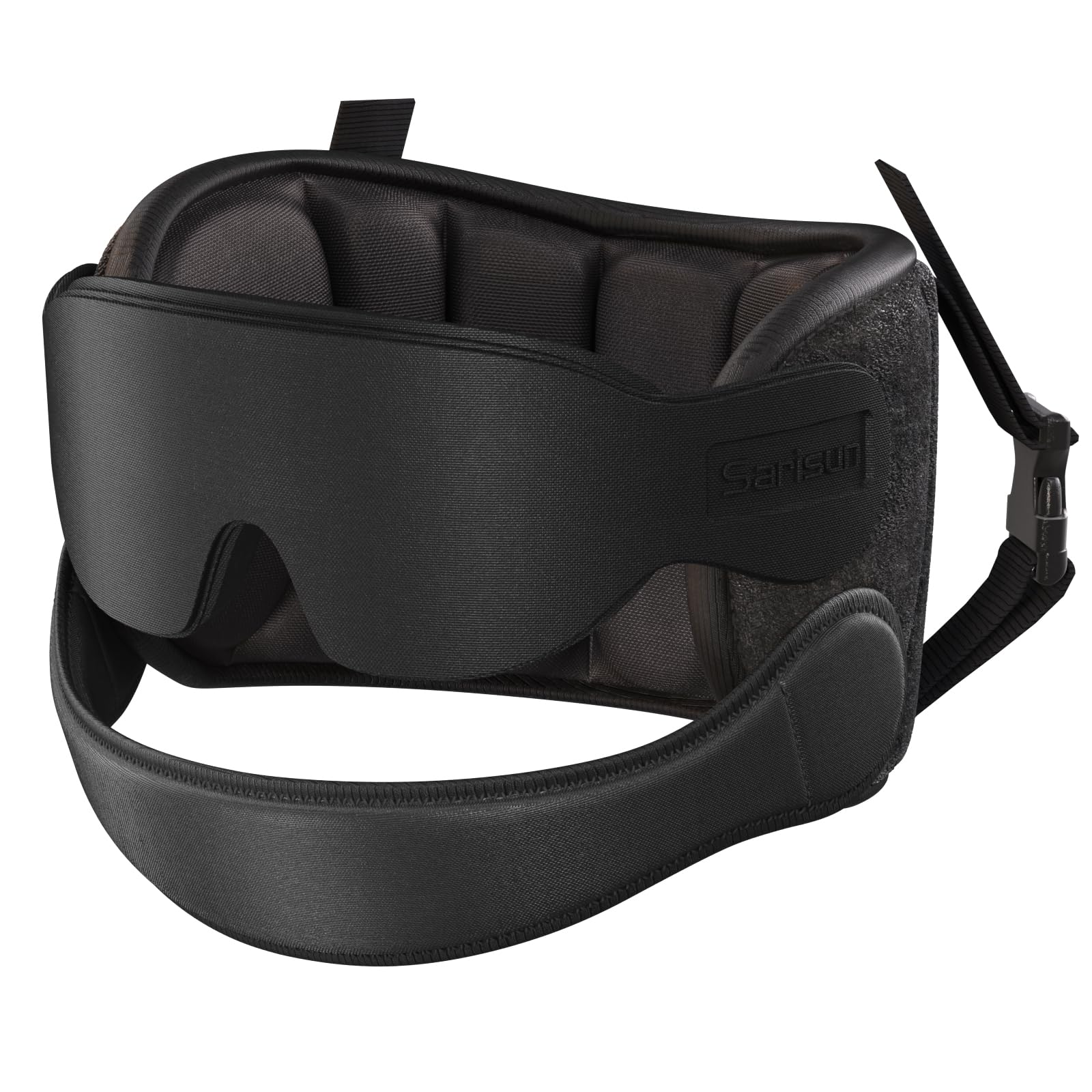 SARISUN Airplane Pillow Combo with Chin Strap & Sleep Mask – 360° Headrest Travel Pillow for Flights and Road Trips