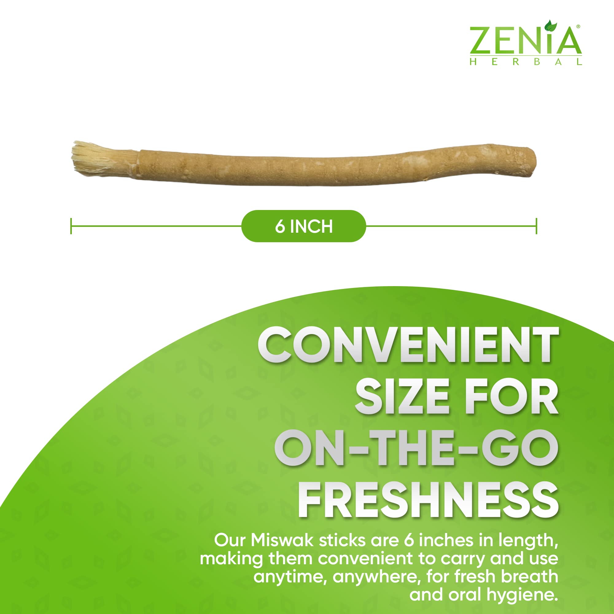 Zenia Sewak Natural Miswak Toothbrush – Vacuum-Sealed Peelu Sticks for Healthy Gums & Fresh Breath (Pack of 3)