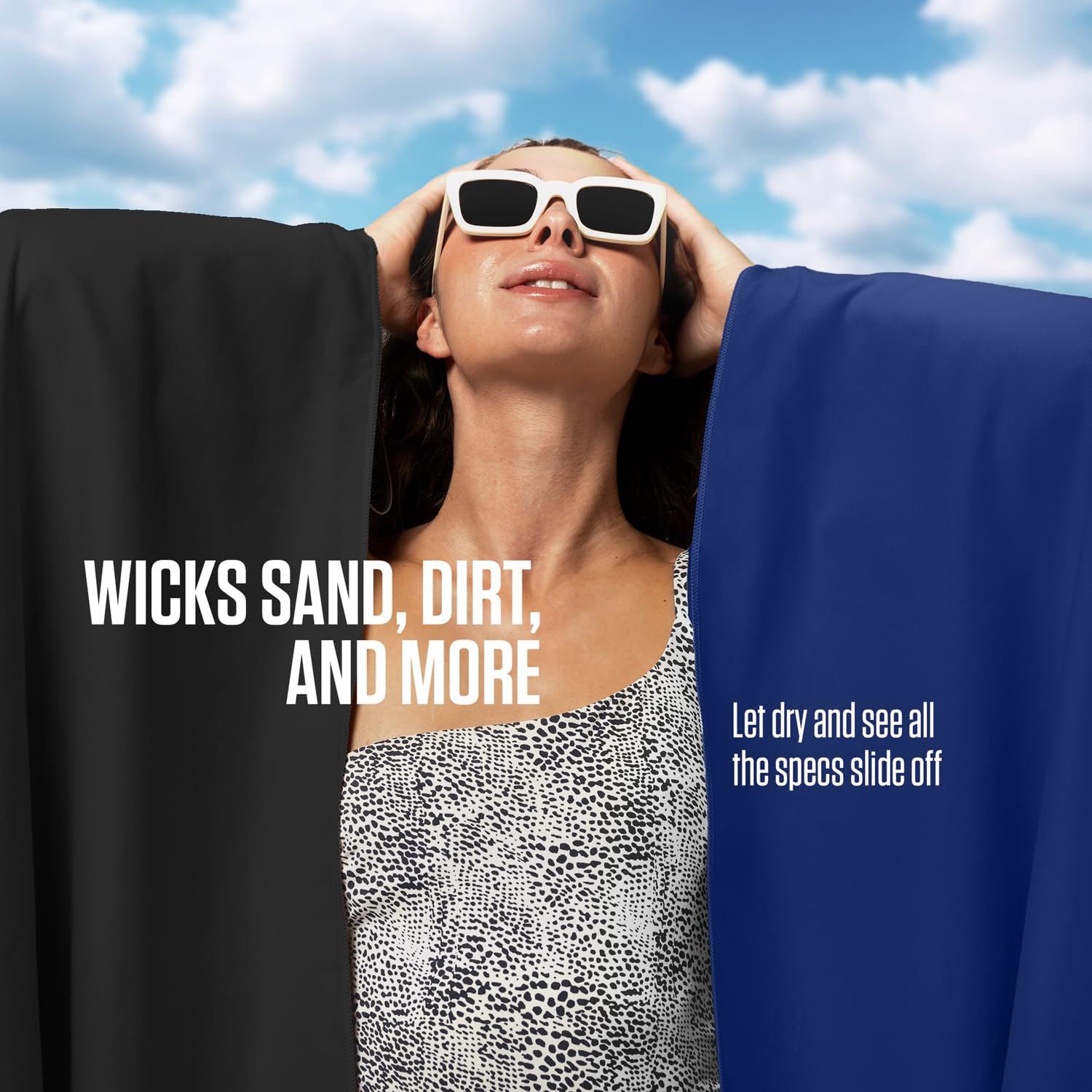 VENTURE 4TH Quick Dry Towel. Microfiber Travel Towel Ideal for Camping, Hiking, Backpacking, Gym. Lightweight & Fast Drying Travel Towels for Body. Compact & Easy to Pack - Black Medium