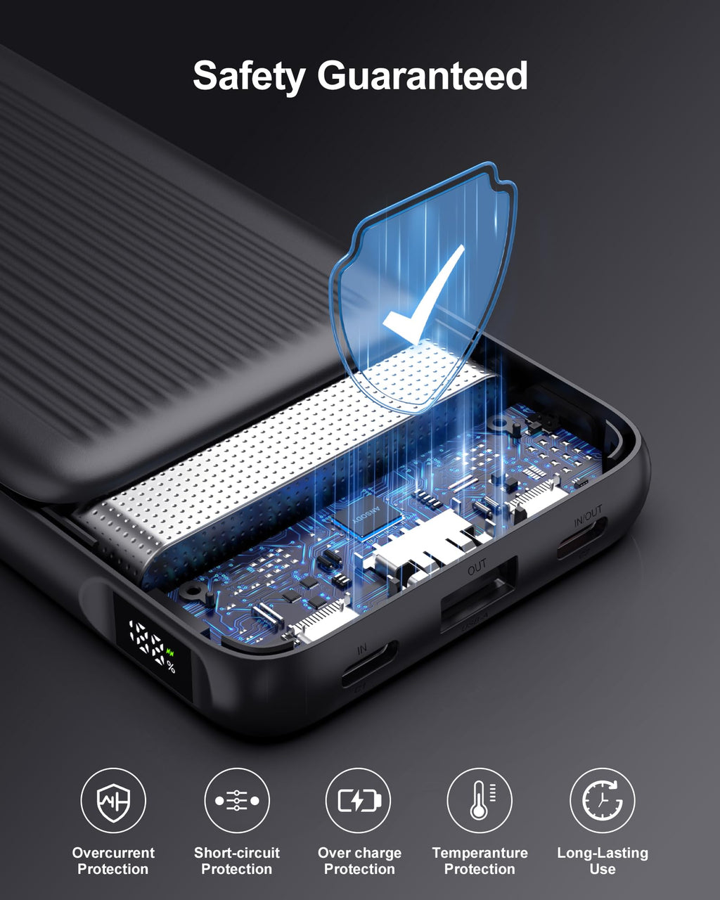 Ansody 2-Pack 10000mAh Power Bank Fast Charging, 22.5W Compact USB C Portable Charger with 2 Outputs & 2 Inputs, LED Display Battery Pack Compatible with iPhone Samsung iPad Tablets, Black & Black