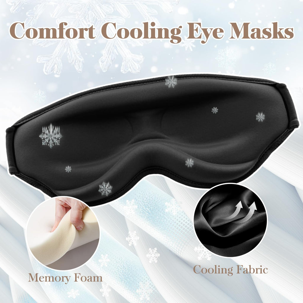 Fygrip 3D Cooling Eye Mask – Pressure-Free Light-Blocking Sleep Mask for Travel & Night Use