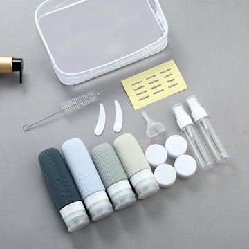 TSA Travel Toiletry Bottles and Jars, 16 Piece Set
