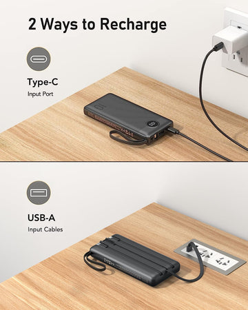 VEEKTOMX 10000mAh Travel Power Bank