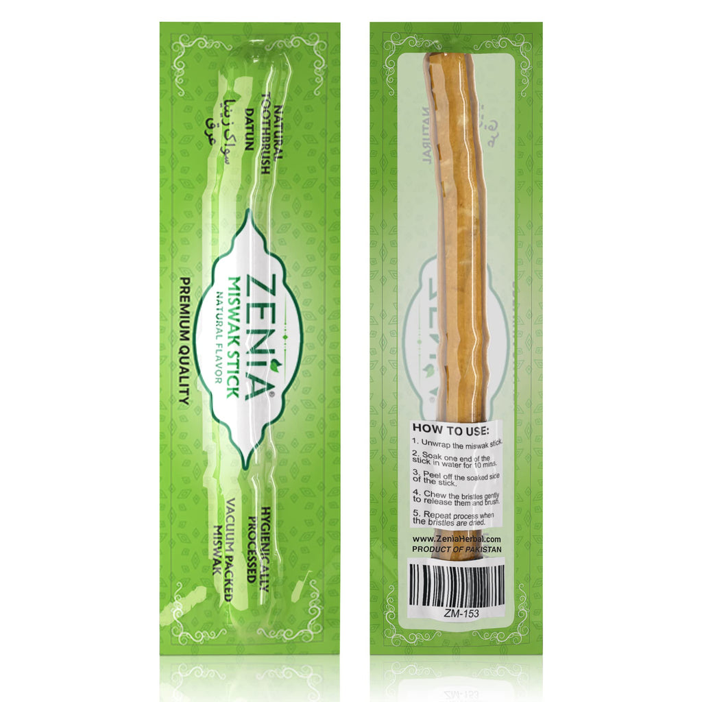 Zenia Sewak Natural Miswak Toothbrush – Vacuum-Sealed Peelu Sticks for Healthy Gums & Fresh Breath (Pack of 3)