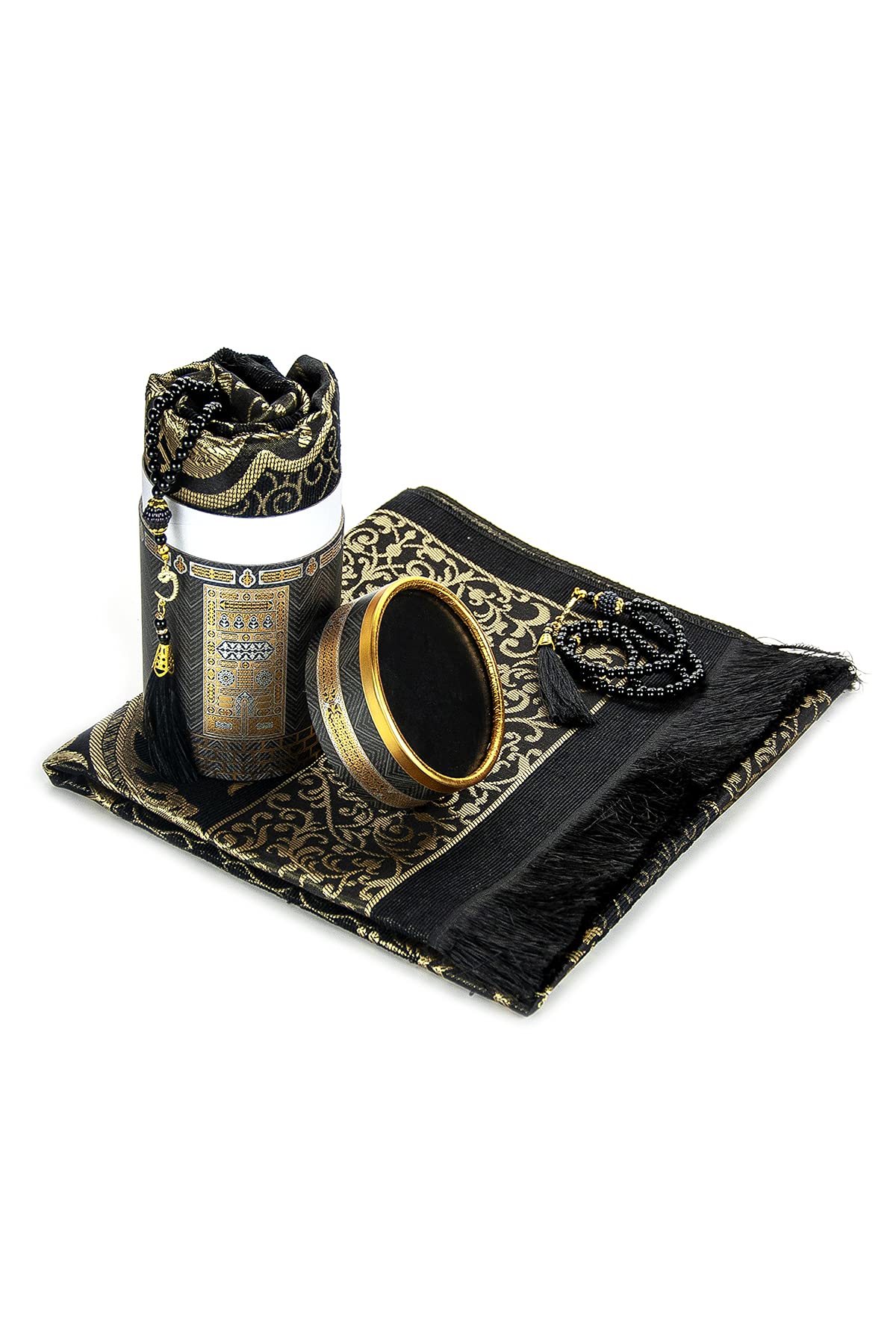 Eco-Friendly Prayer Mat and Beads Set | Elegant Gift Box Included | Sajadah for Environmentally-Conscious Believers