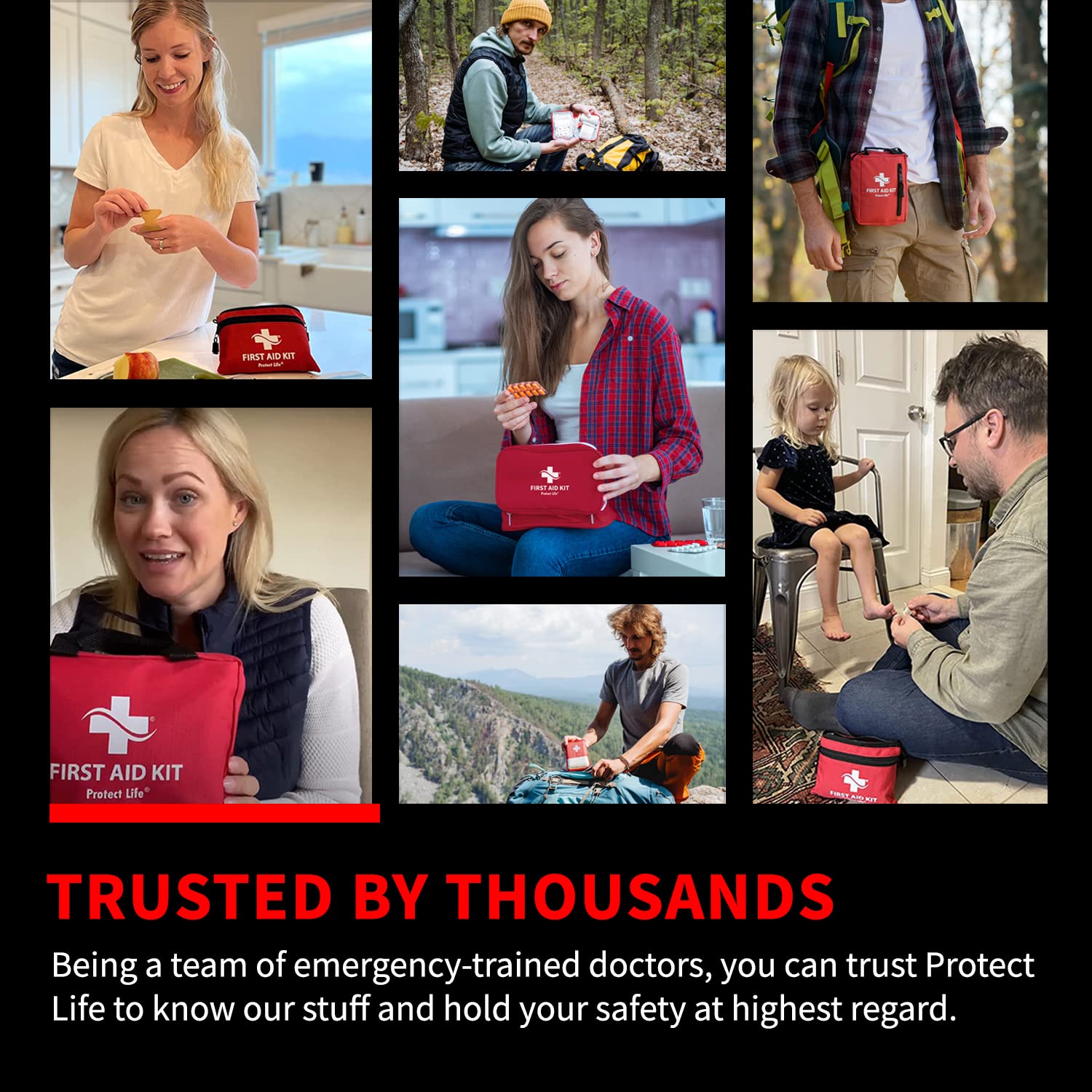 Eco-Friendly First Aid Kit for Safe Adventures | Compact & Portable for Travel, Hiking, and Home Use - 100 Essential Supplies