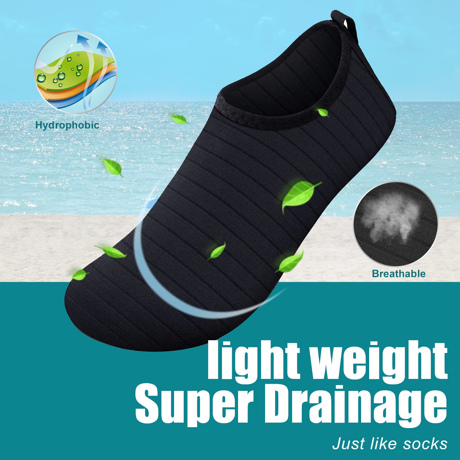Eco-Conscious Quick-Dry Aqua Shoes for Beach and Water Sports