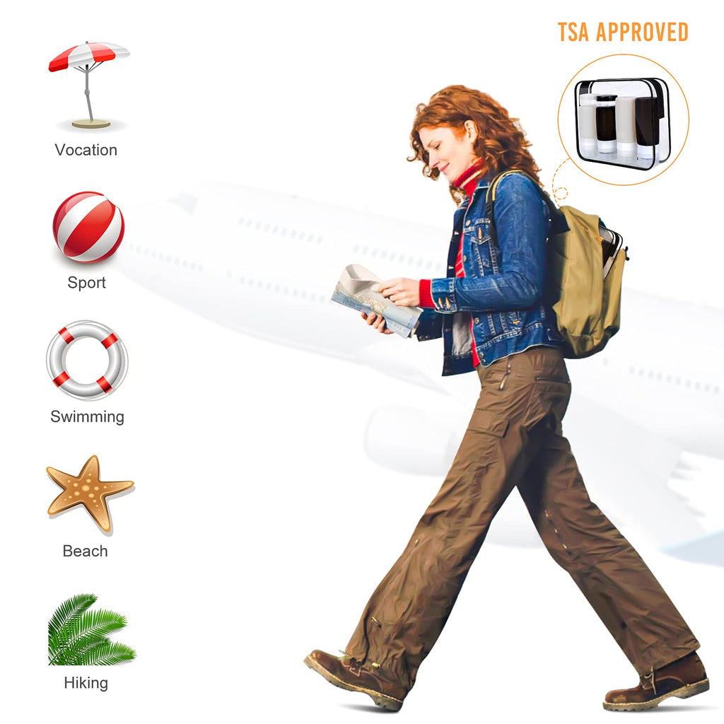 Morfone 16 Pack Silicone Travel Bottles Set for Toiletries TSA Approved Travel Containers Leakproof Squeezable Refillable Accessories 2oz 3oz Travel Essentials for Shampoo Lotion Liquids (BPA Free)