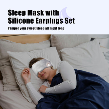 3D Travel Sleep Mask with Ear Plugs