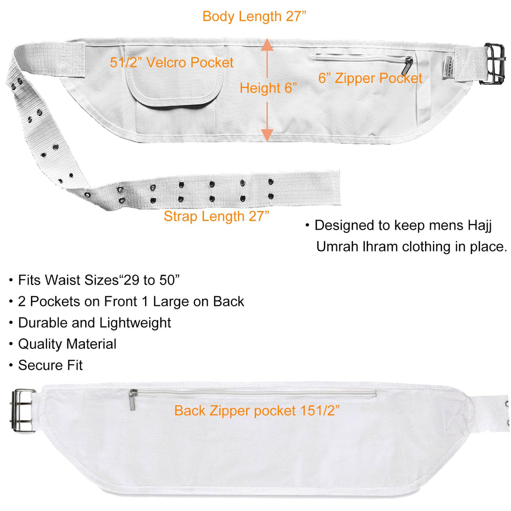 20 Umrah Dua Cards & Ihram Belt – Step-by-Step Umrah Guide, Dua Flashcards, Prayer & Supplication Cards, Islamic Dua Reminder, Adjustable Ihram Belt with Pockets & Zippers – Perfect Umrah Gift Set