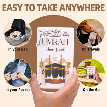 Umrah Dua Cards and Adjustable Ihram Belt Set
