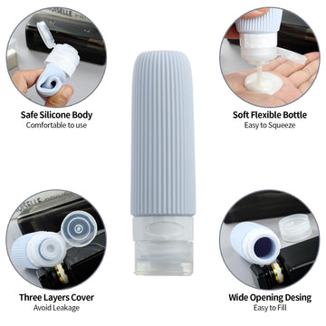TSA Travel Toiletry Bottles and Jars, 16 Piece Set