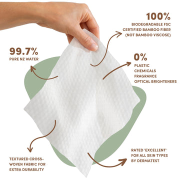 Terra Bamboo Baby Wipes, 70 Count