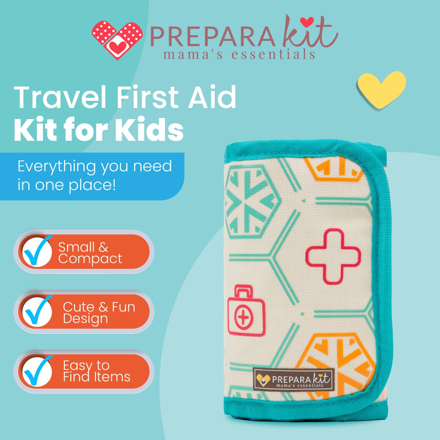 Eco-Friendly First Aid Kit for Kids - Compact for Travel