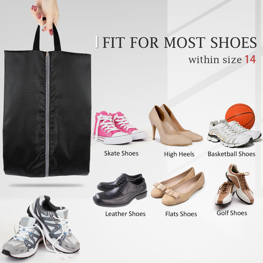 Shoe Bags for Travel, Set of 4 Pack Shoe Travel Bags for Packing, Large Waterproof Portable Travel Shoe Bag with Zipper Travel Essentials Women for and Men