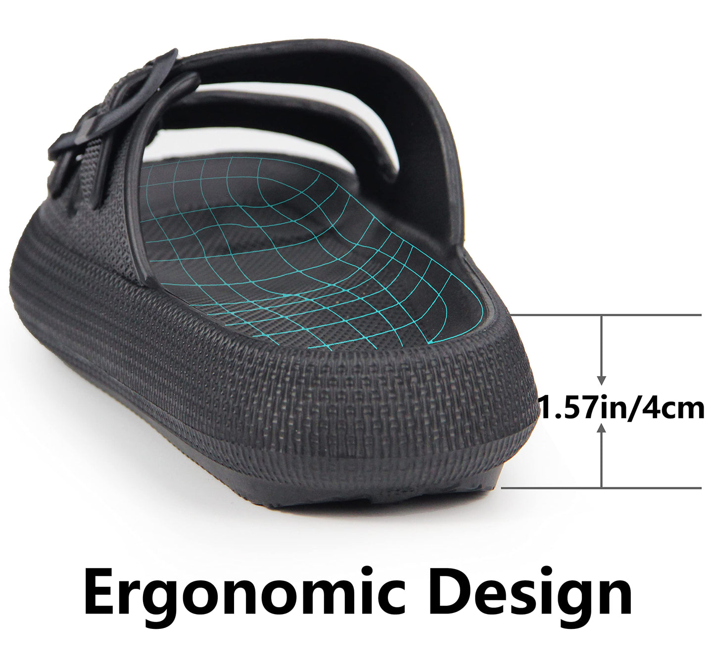 Eco-Conscious Comfort Slides by Weweya – Adjustable Double Buckle Sandals