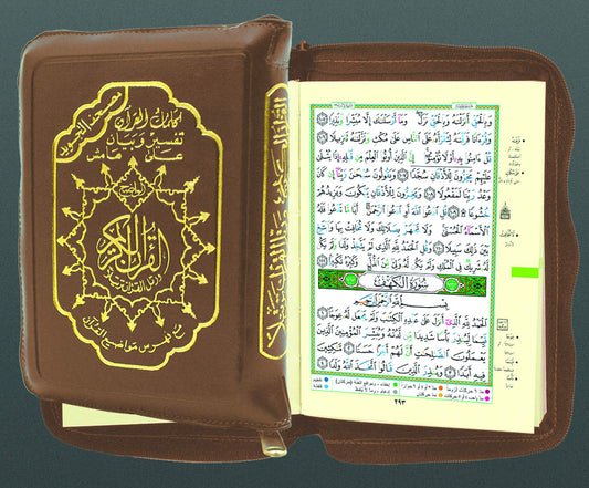 Tajweed Qur'an (Whole Qur’an, With Zipper, Size: 3"×4") (Arabic Edition)