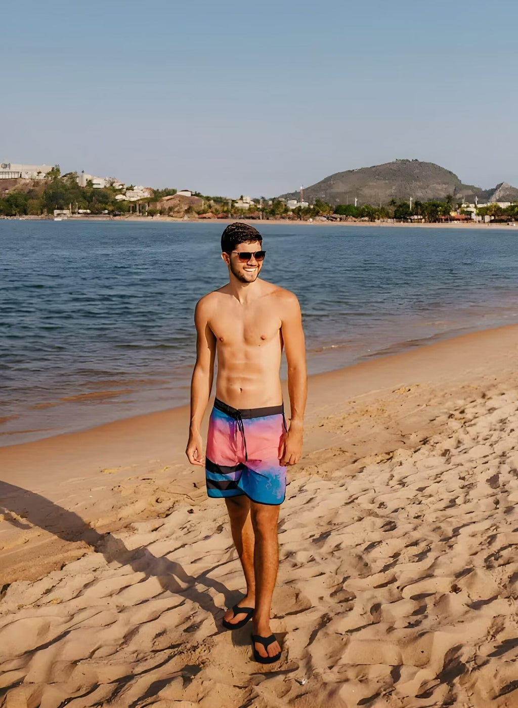 KuaiLu Men's Rubber Flip Flops Arch Support Summer Beach Pool Water Thong Sandals Waterproof Rubber Walking Shoes Slip on Orthotic Casual Sport Cushioned Wide Slides Shower Slippers Black Size 11