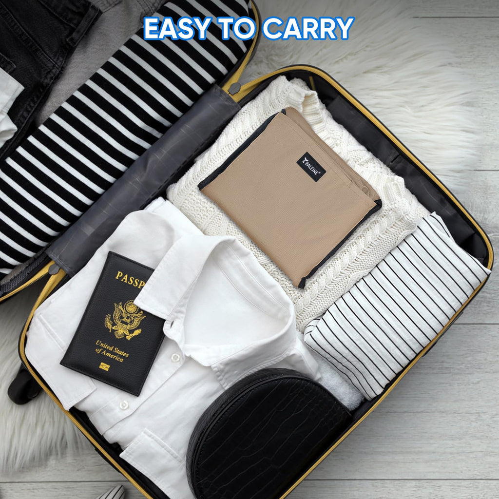 BALEINE 120L Laundry Bag Backpack, 900D Oxford Fabric Large Travel Laundry Bags with Shoulder Straps and 2 Mesh Pockets for College Dorm, Apartment, Laundromat (Khaki, 120L)