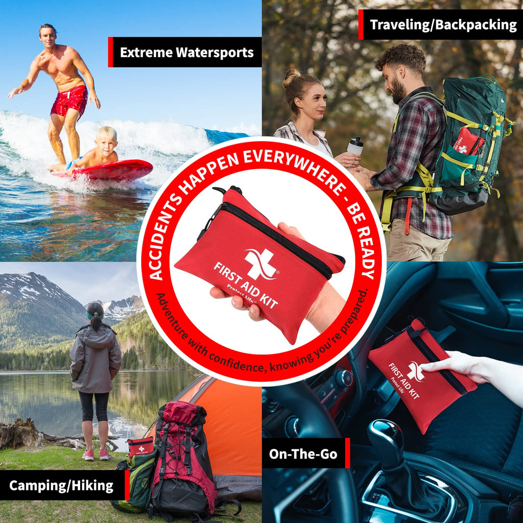 Eco-Friendly First Aid Kit for Safe Adventures | Compact & Portable for Travel, Hiking, and Home Use - 100 Essential Supplies