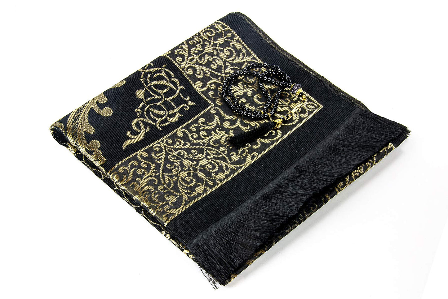 Eco-Friendly Prayer Mat and Beads Set | Elegant Gift Box Included | Sajadah for Environmentally-Conscious Believers