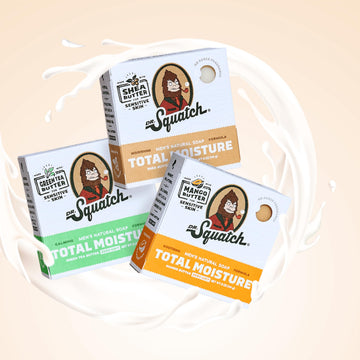 Dr. Squatch Unscented Moisture Bar Soap, 3 Pack