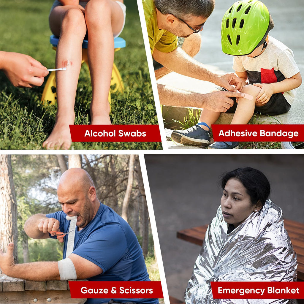 PTEROMY 150 Piece Mini First Aid Kit, Portable Small Emergency Kits Compact 1st Aid Kit for Car, Travel, Home, Camping, Outdoor, Hiking